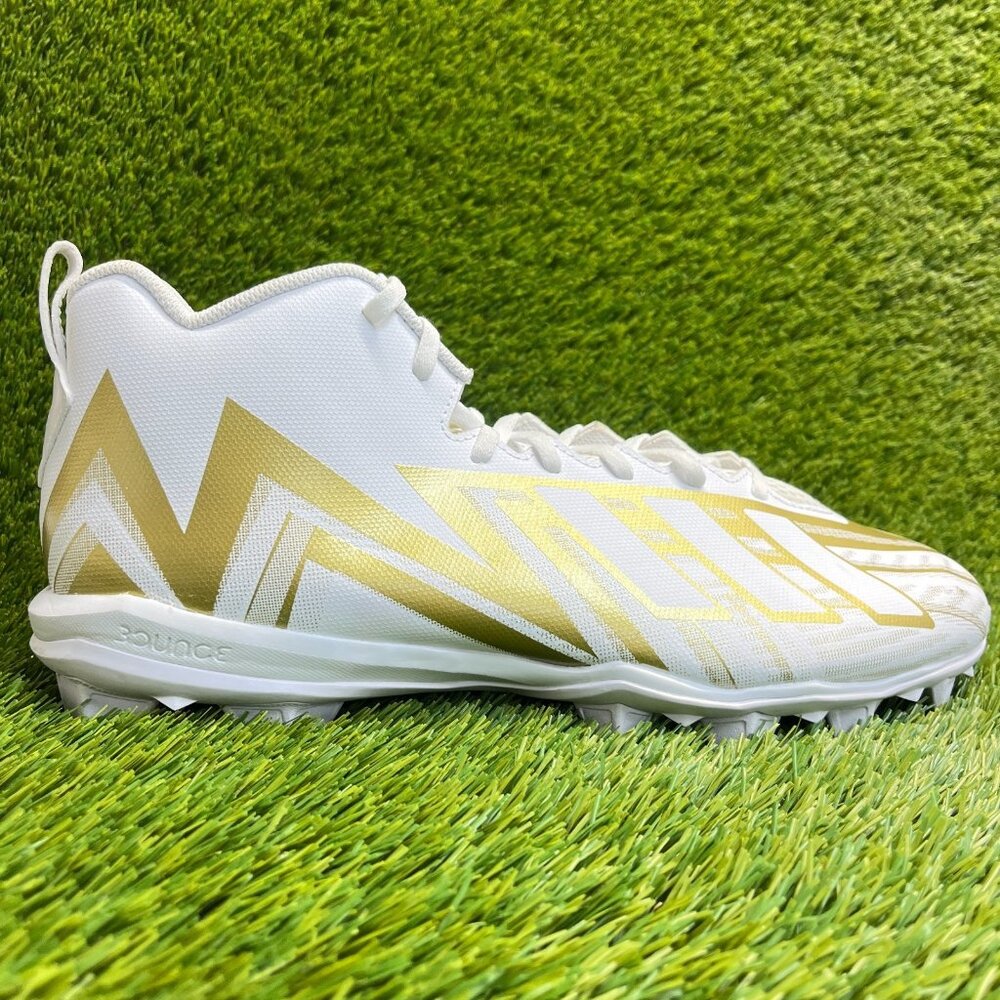 Adidas Freak Spark MD 23 Mens Size 14 White Gold Running Outdoor Football Cleats